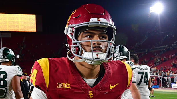 USC trojans lincoln riley college football playoff big ten Recruiting Transfer NIL Michigan Wolverines Jayden Maiava Odds 