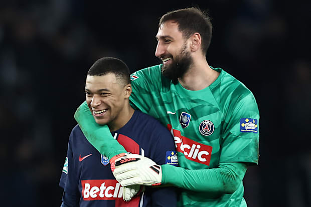 Gianluigi Donnarumma and Kylian Mbappe.