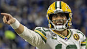 Green Bay Packers quarterback Jordan Love (10) calls a play against the Detroit Lions on Sunday.