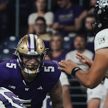 Zach Durfee stares down the Weber State quarterback. 