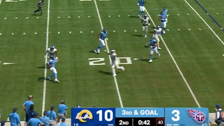 Cam Ward scored his first professional touchdown in style. Cam Ward scored his first professional touchdown in style.