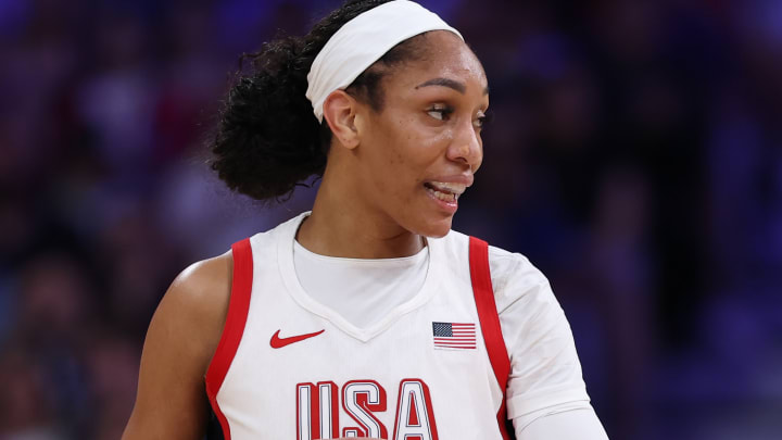 South Carolina basketball legend A'ja Wilson at the Olympics