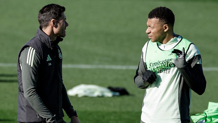 Kylian Mbappé était présent à l'entraînement collectif ce samedi. Kylian Mbappé était présent à l'entraînement collectif ce samedi.