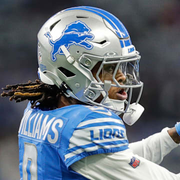 Detroit Lions wide receiver Jameson Williams (9) 