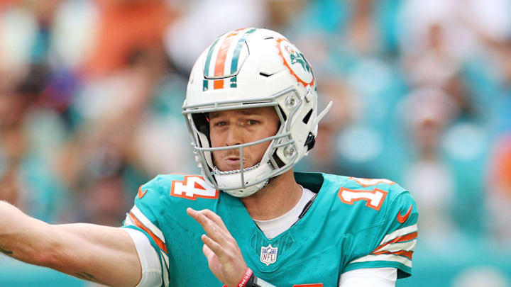 Miami Dolphins quarterback Quinn Ewers