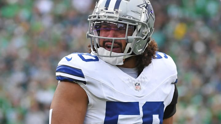 Dec 29, 2024; Philadelphia, Pennsylvania, USA; Former Dallas Cowboys linebacker Eric Kendricks (50) against the Philadelphia Eagles at Lincoln Financial Field.