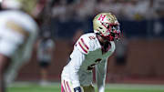 Hartfield's Bralan Womack (2) and the Hawks take on MRA in Madison, Miss., Friday, Oct. 11, 2024.