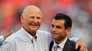 Former Miami Marlins owner Wayne Huizenga with then-team president David Samson in 2011.