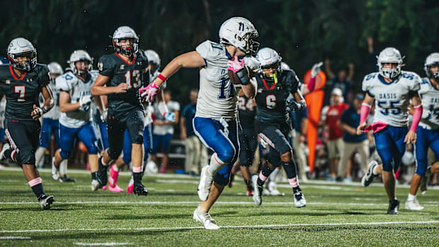 Colin Anderson scored a key touchdown for Oasis in a win over Evangelical Christian in Week 7.