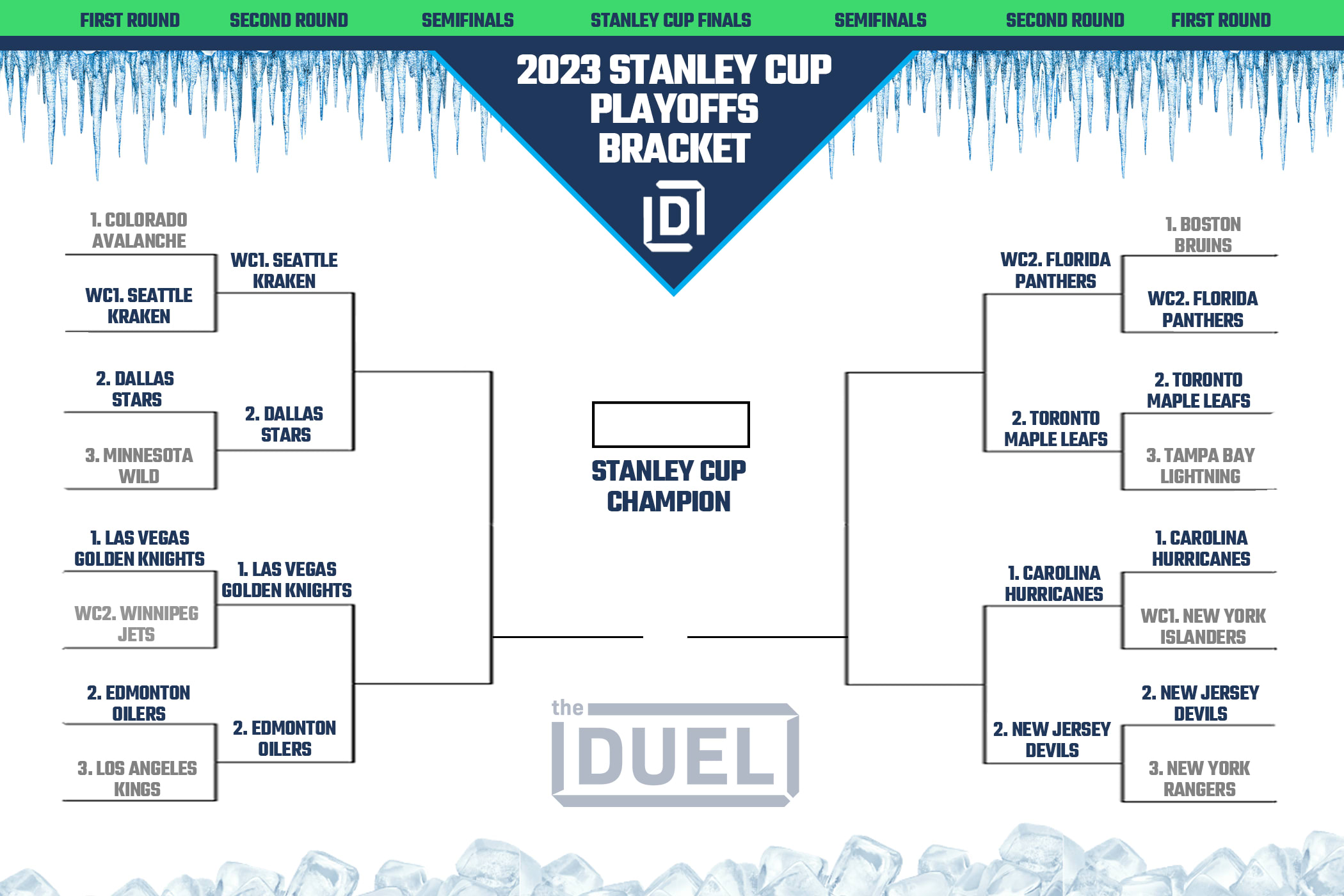 NHL Printable Bracket for 2023 Stanley Cup Playoffs (Updated For Conference Finals) FanDuel Research