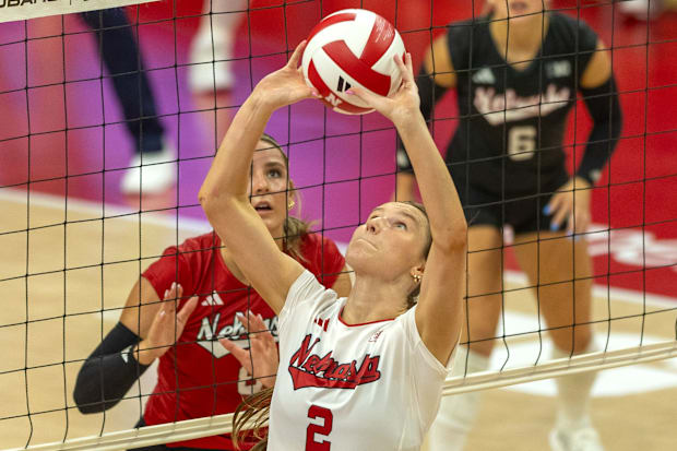 Nebraska setter Bergen Reilly during the Red-White Scrimmage on Saturday.