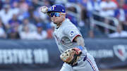 Texas Rangers second baseman Cody Freeman (39) at Citi Field. 