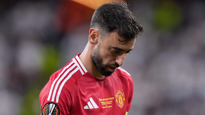 Bruno Fernandes and Manchester United came up short in the Europa League final. Bruno Fernandes and Manchester United came up short in the Europa League final.