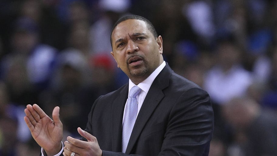 Former Warriors coach and Knicks guard Mark Jackson was floated by his former New York coach Rick Pitino for the Knicks job. | Kelley L Cox-Imagn Images