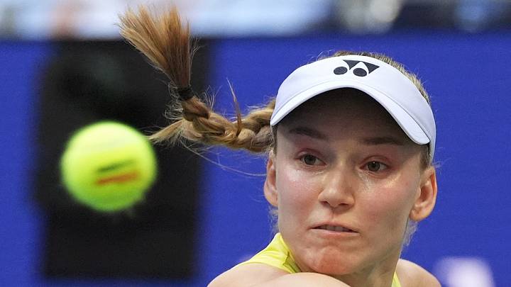 Elena Rybakina during her final match against Aryna Sabalenka at the US Open