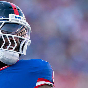 New York Giants linebacker Brian Burns is tied for the NFL lead in sacks.