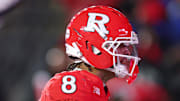 Rutgers Scarlet Knights wide receiver KJ Duff. Credit: Vincent Carchietta-Imagn Images