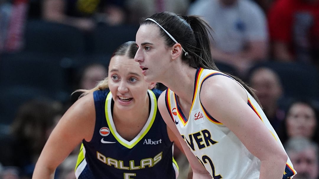Paige Bueckers and Caitlin Clark