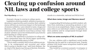 June 2021; An article about NCAA's NIL. Mandatory Credit: USA TODAY 