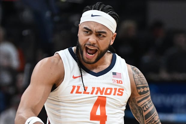 Illinois Fighting Illini guard Kylan Boswell (4).
