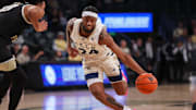 Feb 6, 2024; Atlanta, Georgia, USA; Georgia Tech Yellow Jackets guard Amaree Abram (24) drives to the basket against the Wake Forest Demon Deacons in the second half at McCamish Pavilion. Mandatory Credit: Brett Davis-Imagn Images
