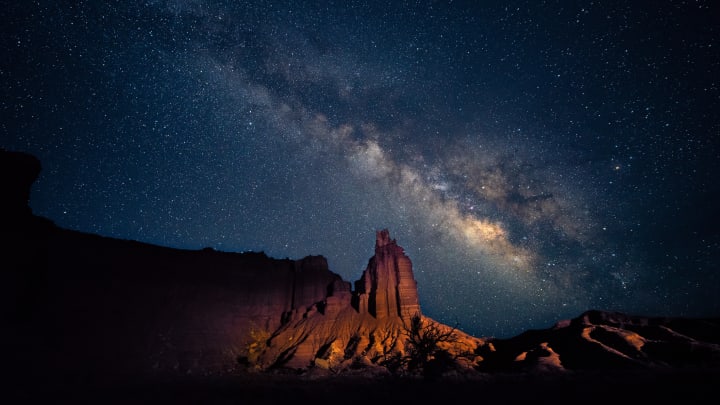 Night sky over Capitol Reef National Park.