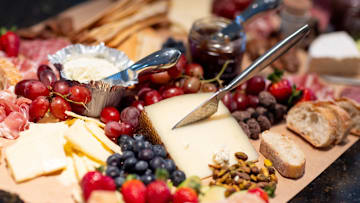 A meat and cheese plate