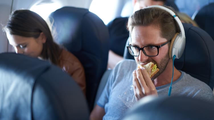 Would this man's sandwich harsh your mellow?