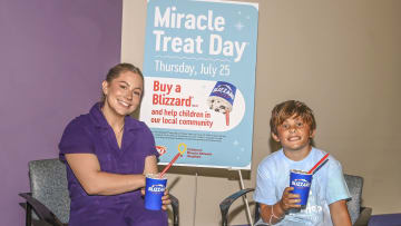 Olympian Shawn Johnson East supports children in her local community by partnering with Dairy Queen on Miracle Treat Day