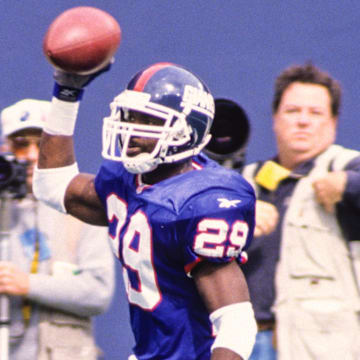 Sep 28, 1997; East Rutherford, NJ - Safety Tito Wooten (29) was the last semi-successful NY Giants player to come from the supplemental draft.