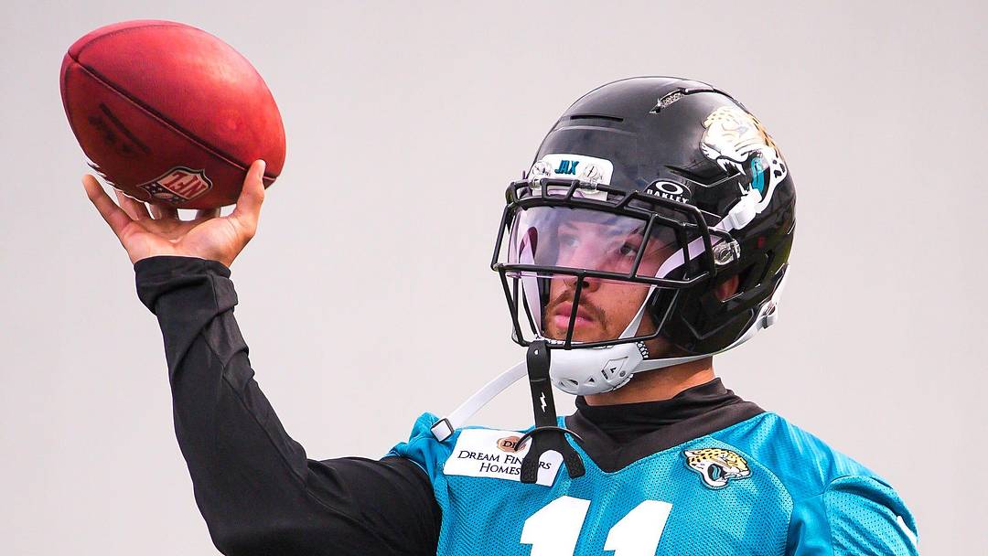 Jaguars wide receiver Parker Washington (11) throws the ball after catching punts during the Jaguars’ fourth OTA of the year, Monday June 1, 2026 at the Miller Electric Center in Jacksonville, Fla. Jaguars wide receiver Parker Washington (11) throws the ball after catching punts during the Jaguars’ fourth OTA of the year, Monday June 1, 2026 at the Miller Electric Center in Jacksonville, Fla.