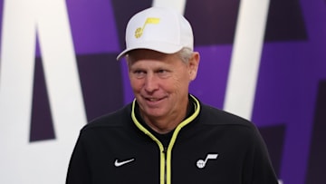 Nov 7, 2022; Salt Lake City, Utah, USA; Utah Jazz CEO Danny Ainge arrives at the arena prior to a game against the Los Angeles Lakers at Vivint Arena. Mandatory Credit: Rob Gray-Imagn Images