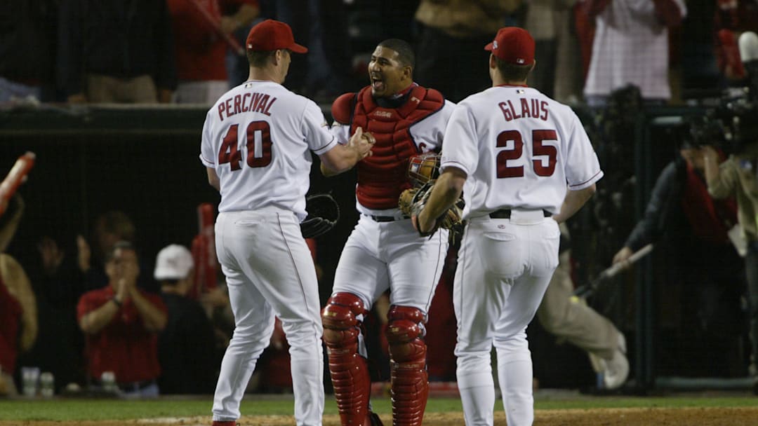 Jose Molina celebrates winning game six