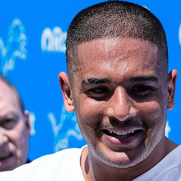 Detroit Lions defensive lineman Ahmed Hassanein (61).