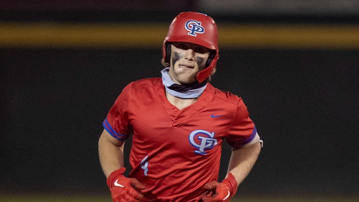 Gregory-Portland's Walker Janek rounds second base