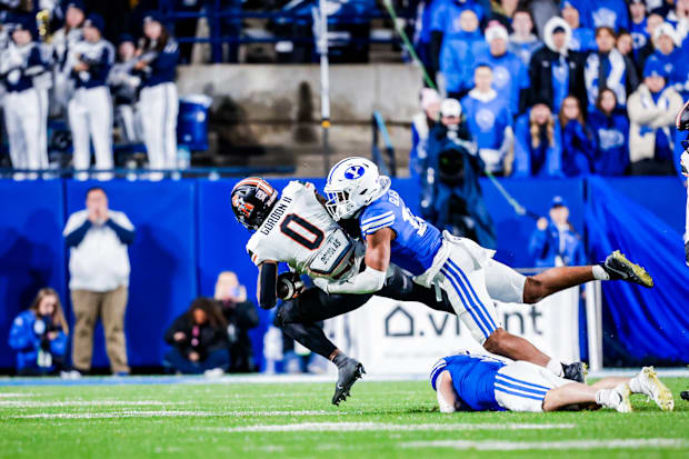 BYU linebacker Isaiah Glasker against Oklahoma State