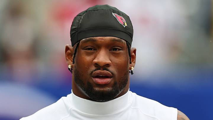 Oct 4, 2026; East Rutherford, New Jersey, USA;  Arizona Cardinals linebacker Mack Wilson Sr. (1) warms up before the game against the New York Giants at MetLife Stadium.  Mandatory Credit: Vincent Carchietta-Imagn Images