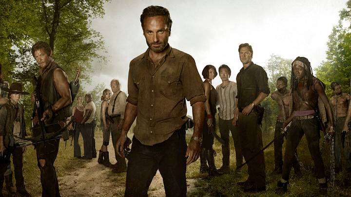(L to R) Lori Grimes (Sarah Wayne Callies); Carl Grimes (Chandler Riggs); Daryl Dixon (Norman Reedus); Carol (Melissa Suzanne McBride); T-Dog (Robert 'IronE' Singleton); Beth Greene (Emily Kinney); Hershel Greene (Scott Wilson); Rick Grimes (Andrew Lincoln); Maggie Greene (Lauren Cohan); Glenn (Steven Yeun); The Governor (David Morrissey); Michonne (Danai Gurira) and Andrea (Laurie Holden) - The Walking Dead - Season 3, Gallery