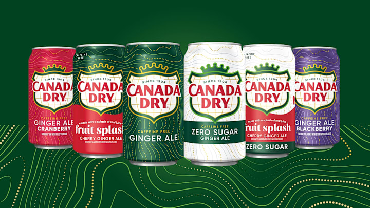 Canada Dry ginger ale comes in a variety of flavors