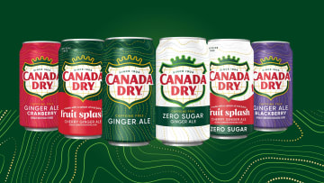 Canada Dry ginger ale comes in a variety of flavors