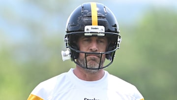 Pittsburgh Steelers quarterback Aaron Rodgers during minicamp at their South Side facility.