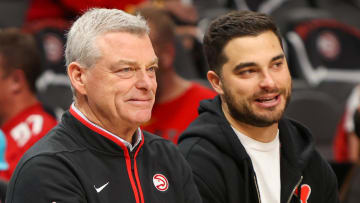 Atlanta Hawks owner Tony Ressler (left) and son Nick Ressler (right)