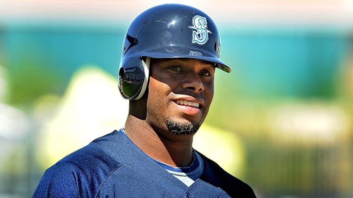 Mar. 16, 2009; Peoria, AZ, USA; Seattle Mariners outfielder Ken Griffey Jr Mar. 16, 2009; Peoria, AZ, USA; Seattle Mariners outfielder Ken Griffey Jr
