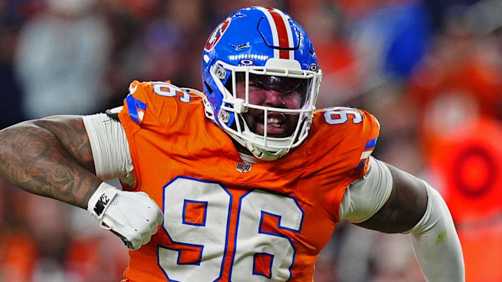 Denver Broncos defensive end Eyioma Uwazurike