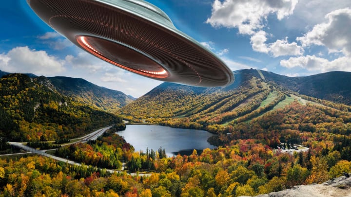 Artist’s rendition of Betty and Barney Hill’s alien encounter in the White Mountains.