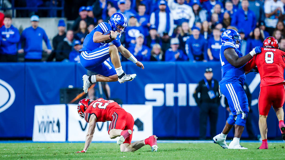 BYU quarterback Bear Bachmeier against Utah