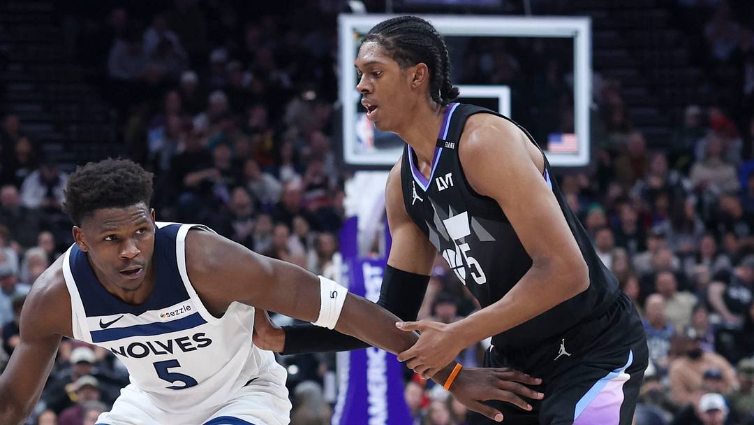 Cody Williams has underachieved expectations after the Jazz selected him in the lottery two years ago. But with his versatile defense and upside, the Minnesota Timberwolves keeping Williams after acquiring him via a trade makes sense. Mandatory Credit: Rob Gray-Imagn Images