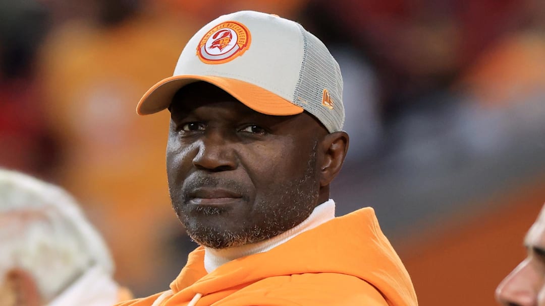 Dec 11, 2025; Tampa, Florida, USA; Tampa Bay Buccaneers head coach and defensive coordinator Todd Bowles looks on before the game against the Atlanta Falcons at Raymond James Stadium. Mandatory Credit: Kim Klement Neitzel-Imagn Images Dec 11, 2025; Tampa, Florida, USA; Tampa Bay Buccaneers head coach and defensive coordinator Todd Bowles looks on before the game against the Atlanta Falcons at Raymond James Stadium. Mandatory Credit: Kim Klement Neitzel-Imagn Images