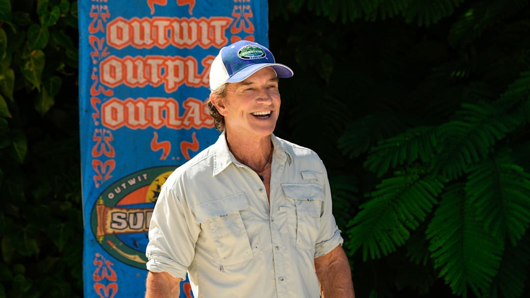 “I’m a Wolf, Baby” – One castaway’s scheming gets them into hot water when their tribe realizes the same conversation has been repeated to each of them. Two castaways are sent on a grueling journey. Then, one castaway’s series of missteps leaves one of their tribemates hungry for revenge, on SURVIVOR, Wednesday, Oct. 22. Pictured (L-R): Jeff Probst. Photo: Robert Voets/CBS ©2025 CBS Broadcasting, Inc. All Rights Reserved.