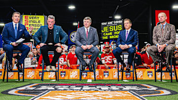 ESPN's College GameDay with Kalen DeBoer and Kirby Smart at the 2025 SEC Championship